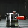 Tetera de madera transparente con alto contenido de silicio y boro, intuitiva, para el hogar, juego de té Kung Fu con filtro y drenaje integrado.