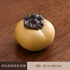Incensário Criativo de Caqui com Estilo Chinês Inspirado no Zen, Suporte de Incenso em Argila Roxa em Formato de Caqui, Suporte para Palitos de Incenso, Base para Incenso, Ornamento de Incenso, Bandeja para Incenso