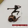 Estatueta de Dinossauro Sólida de Metal Jurássico Escritório Estudo Mesa de Centro Pet de Chá Liga Artesanato Colecionável Presente