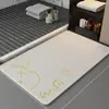 Alfombrillas de Piso de Lino Estilo Lujo Ligero Personalizables, Felpudos Absorbentes de Agua y Resistentes al Desgaste para Baño, Alfombrillas Antideslizantes para Piso de Baño, Al por Mayor en Stock