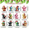 Navidad Adorno Colgante Pequeño Huevo de Dragón Decorativo Infantil Colgante Plano para Árbol de Navidad Colgante de Decoración Festiva Elfo