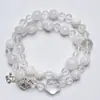 [Yunduo Bobo] Pulsera de Cristal Blanco de Cristal Natural para Mujer, Pulsera Versátil de Regalo al por Mayor