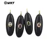 Wt-P2073 Oval Geométrico Redondo de Textura Lisa Lápiz Lazuli Ojo de Tigre Piedra Zirconia de Colores Piedra Incrustada Colgante