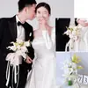 Accesorios para Fotografía de Bodas en Estudio Fotográfico, Ramo Grande de Flores para la Novia, Ramo Creativo de Lirios de Calas