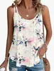 Tops de Mujer para Exportación Europea y Americana 2024 Amazon Transfronterizo Primavera y Verano Camiseta sin Mangas Tirantes Escote en V Cortado Chaleco para Mujer