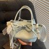 Bolso de Mano para Mujer Estilo Coreano Ins Moda Trendy Plisado Bolso Balde 2025 Nuevo Bolso de Hombro Simple para Mujer