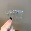 Pente de Cabelo de Cristal de Gelo Triturado Coreano Grampo de Cabelo Flor Acessório de Cabelo de Luxo para Mulheres
