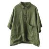 Camisa de Râmio Feminina Artística Cor Frita Camisa com Lapela Temperamento Top Fino Verão