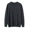 Suéter 100% cachemira pura Bai Cai Rong, estilo de lujo para hombre, nueva colección otoño/invierno 2026, suéter de punto con cuello redondo, casual y sencillo, perfecto para usar en capas