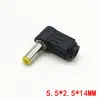 Cabezal DC Codo de 90 Grados 5.5 * 2.1 * 14mm Ensamblaje de Enchufe de Alimentación DC 5 5*2.5*14mm Cabezal de Diapasón Amarillo