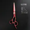 Conjunto de Tesouras de Cabeleireiro Aço Inoxidável Desbaste Sem Emenda 6 polegadas Tesoura Reta e Tesoura de Desbaste Vermelha Fabricante Profissional de Tesouras de Cabelo