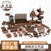 Productos de madera de nogal negro fabricados en fábrica, accesorios, base de madera, cubierta de madera, mango de madera, artesanía directa, carpintería