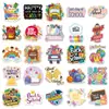 50 Adesivos de Grafite de Desenho Animado para o Início da Temporada Escolar, Caneca de Chá de Leite Criativa Personalizada, Adesivos para Desktop, Fones de Ouvido, Caderno, Guitarra