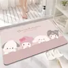 Alfombra Sanrio Linda, Absorbente de Agua, Secado Rápido para Baño, Alfombra de Piso Fácil de Cuidar para Inodoro en Casa y Entrada del Baño