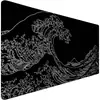 Alfombrilla de ratón grande impermeable estilo japonés Monte Fuji Flor de cerezo Ukiyo-E Paisaje con borde antideslizante para juegos y oficina