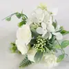 Ramo de boda de rosa artificial estilo ins transfronterizo, flores de seda para boda, decoración del hogar flores artificiales al por mayor