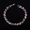 Pulsera Cruzada Europea y Americana de Aleación Ecológica con Hojas y Pedrería para Mujer Moda de Alto Nivel Sensación de Lujo Ligero Temperamento Versátil para el Día a Día Joyería de Mano