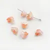 Esmalte Colorido fada orquídea gradiente flor colorida chapéu diy joia artesanal pingente brincos colar material com contas