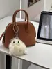 Bolso de Mano Versátil de Moda Nuevo Textura de Cuero Genuino Bolso Tipo Concha Diseño de Nicho Ins Bolso de Hombro Único Cruzado al Cuerpo Al por Mayor