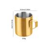 Taza de Agua de Acero Inoxidable de Doble Capa Más Vendida Transfronteriza, Taza de Café con Asa, Capacidad Adecuada, Diseño Antideslizante, Taza de Oficina