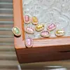 Novas Contas Espaçadoras Naturais de Turmalina Arco-Íris em Forma de Folha Acessórios de Prata S925 Pulseira DIY com Galhos Dourados e Folhas de Jade