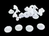 Almohadillas Triangulares para Orejas Clip-On DIY, Almohadillas para Orejas, Almohadillas Blanco Leche, Almohadillas de Goma Suave Indoloras, Aretes de Silicona Hechos a Mano Sin Perforación