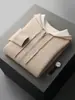 Nuevo cárdigan de lana 100% para primavera y otoño para hombre, capa de aire, con capucha, grueso, tejido casual, con bolsillos, prenda exterior de negocios