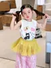 Roupas Infantis Weimu Colete para Meninas Estilo Verão Fino 2026 Novo Casual Desenho Animado Roupas Infantis Menininha Classe A Bebê