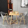 Mesa y sillas de reunión de estilo nórdico, moda italiana, lujo ligero; mesa de recepción y negociación de negocios de alta gama, mesa de ocio para patio