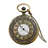 Reloj de Bolsillo Vintage Hueco Personalizado al por Mayor Reloj de Cuarzo Flip-Top Esfera Creativa Reloj Vintage Unisex