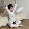 Kalabenben25 Nova Roupa de Casa Infantil Primavera & Outono Algodão Modal Roupas de Outono e Calças Compridas Categoria a Conjunto Íntimo