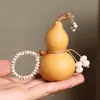 Pingente de Cabaça Natural Tecido à Mão, Lindo Pingente para Bolsa, Brinquedo Portátil para Alívio de Estresse, Decoração de Escritório