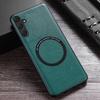 Funda Protectora Anti-Caídas para Samsung S26Ultra, Textura de Cuero PU Magnético, S25 Simple Color Sólido Tacto Piel A57