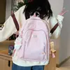 Mochila Impermeable de Nylon Estilo Japonés para Estudiantes de Secundaria y Preparatoria, Bolso Casual para Mujer