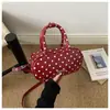 Bolsa de Ombro Transversal Feminina Estilo Coreano com Bolinhas Nova Moda Verão 2026 Tendência Bonita para o Dia a Dia Bolsa Oval