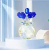 Flores de Cristal Creativas Siete Rosas Adorno de Escritorio Regalo de Festival para Amigos Maestros Adorno Flores de Cristal
