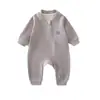 Ropa para Bebé Estilo Primavera y Otoño Romper con Cremallera de Lana y Seda Traje para Gatear Para Salir Niños y Niñas Ropa para el Hogar Fábrica de Origen