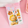 Pegatinas 5D tridimensionales con relieve para niñas, dibujos animados infantiles, autoadhesivas, impermeables, decoración DIY para funda de teléfono, patrones pequeños