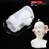 Molde de vela aromática ins Wind para atacado, molde 3D abstrato de corpo humano, molde de silicone para sabonete com óleo essencial DIY, rosto tridimensional
