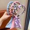Tiara de Laço Kuromi Kidsren's Faixa de Cabelo Fofa para Meninas Lenço de Seda Faixa de Cabelo Trançada Tiara Dentada Acessórios de Cabelo para Meninas Personalização