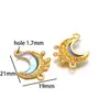 Colgante de Acero Inoxidable con Incrustaciones de Diamantes Estilo Francés Mariposa Luna Corazón Dorado Accesorios para Collar Pulsera Joyería Venta al por Mayor Transfronteriza