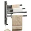 Porta Toallas Rotatorio de Múltiples Barras Sin Taladro Barra para Colgar Toallas de Baño Rack de Aluminio Espacial para Baño Barra Portaobjetos Almacenamiento al por Mayor