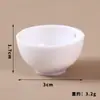 Juguete de Comida Plástica Simulada Modelo de Mini Tazón Juguete Escena en Miniatura Paisajismo Accesorios Miniatura Simulada Pequeños Adornos de Tazón Blanco