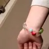 Pulseira de Frutas Coloridas Dopamina de Verão para Mulheres, Super Delicada, Doce, Fashion, Versátil e Joia de Mão Exquisita
