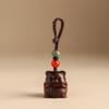 Todo va bien, Llavero Colgante Cerdo de Bendición de Sándalo, Colgante de Cadena para Teléfono Móvil, Colgante de Llave de Nicho Zodiacal para Hombre y Mujer