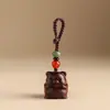 Todo va bien, Colgante para Llavero de Coche Cerdo de la Suerte de Sándalo, Colgante para Cadena de Teléfono Móvil, Colgante de Llave Nicho Zodiacal Masculino y Femenino