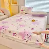Nuevo protector de colchón de pelo de conejo engrosado de alto peso, juego de ropa de cama de una pieza, universal para todas las estaciones