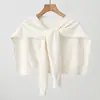 Japão Coreia Transfronteiriço Primavera Verão Moda Alto Padrão Simples Versátil Xale de Tricô Proteção para Pescoço de Sala com Ar Condicionado Roupa Exterior Realçar Temperamento