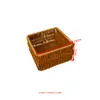 Cesta de armazenamento de imitação de rattan, caixa de armazenamento de mesa multifuncional, cesta de armazenamento de utilidades domésticas, cesta de armazenamento para cozinha e sala de estar, cesta de rattan