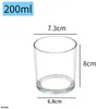 Taza de Vela de Aromaterapia Transparente para Casas de Huéspedes y Hoteles, Portavelas de Vidrio para Mejorar el Ambiente, Herramientas para Velas DIY, Taza de Vidrio Recta, Taza Vacía